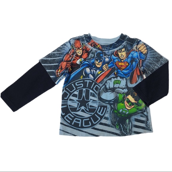 Justice League Drop Sleeve Tee - Picture 1 of 5